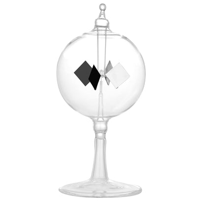 Yiluren Solar Crookes Radiometer Glass Windmill Handmade for Party Home Decoration Gift L (Transparent)