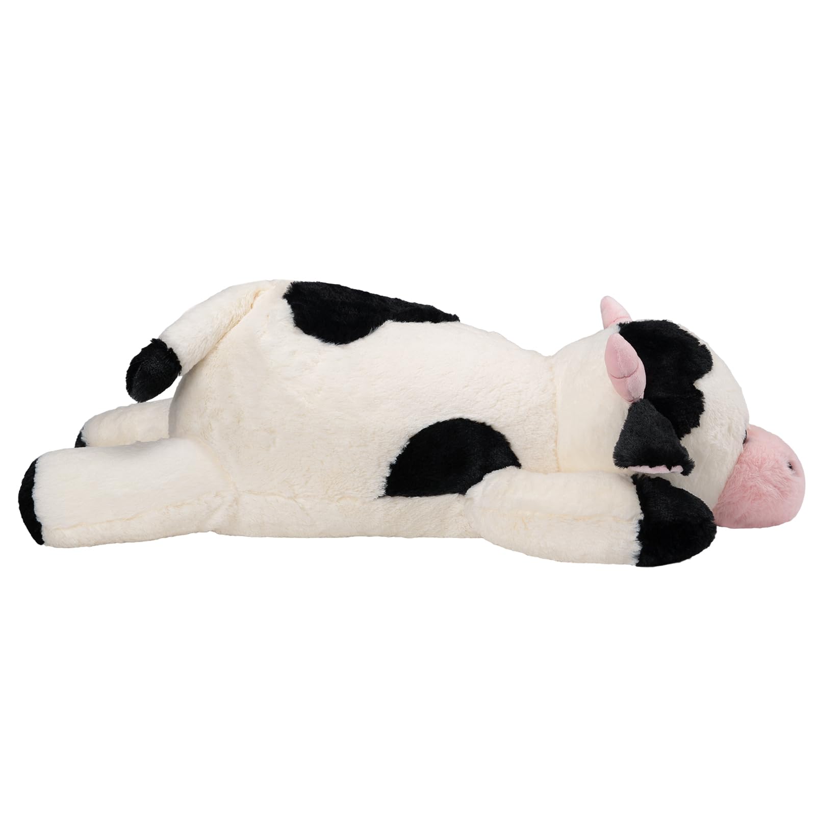 Crillop Weighted Plush Cow Stuffed Animal, 25.6 inches, 5 lbs, Soft Plushie for Kids and Adults (Cow Large)