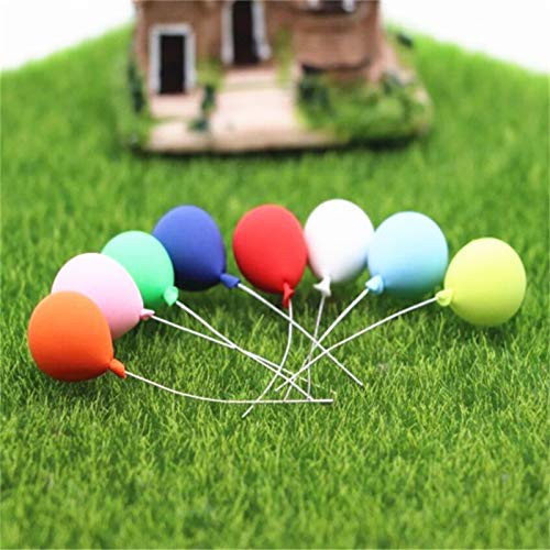 EatingBiting 8 Pack 1:12 Dollhouse Miniature Furniture Accessories Colorful Simulated Balloons Handcraft Ornaments Doll House Furniture Miniature Cake