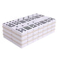 Silverman & Co. Double 9 Large White Domino Set - Pink Case