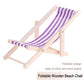 Dollhouse Miniature Furniture Accessories Foldable Wooden Beach Chair Mini Longue Deck Chair Doll House Ornament Kits for DIY Fairy Garden Dollhouse