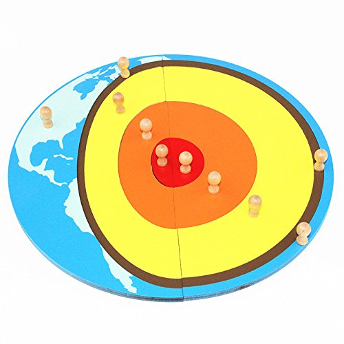Montessori Children Geography Teaching Aids Internal Structure of The Earth Panel Puzzle Crustal Core Kids Early Education Learn Toys