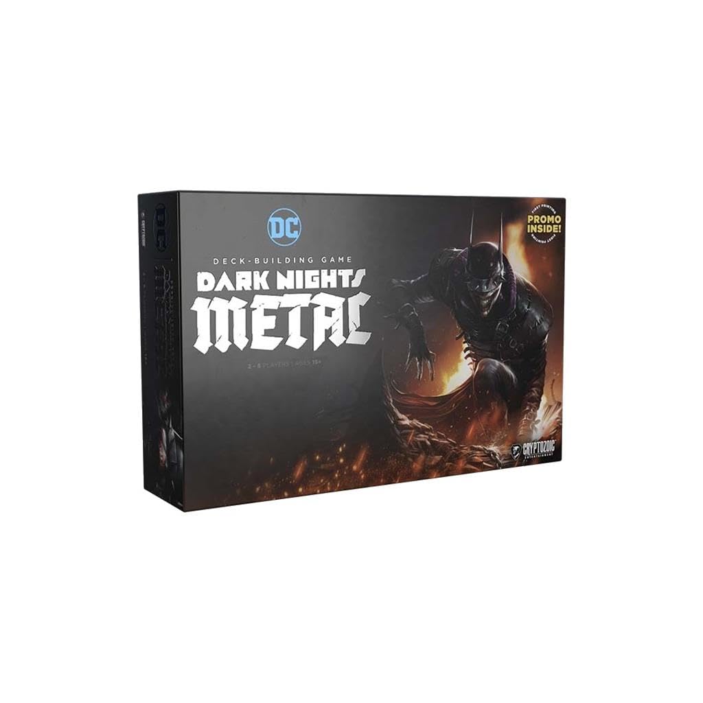 DC Deck Building Game - Dark Nights Metal - Defeat The Batman Who Laughs and his Dark Knights - for 2 to 5 Players - Ages 15+ - Cryptozoic
