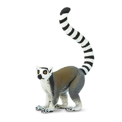 Safari Ltd. Ring-Tailed Lemur Figurine - Lifelike 4" Hand-Painted Wildlife Jungle Figure - Educational Toy for Boys, Girls & Kids Ages 3+