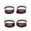 niannyyhouse 20cm Plush Doll Small Square Shoes Leather Shoes 8in Doll Accessories Dress Up (Wine Red+Brown)
