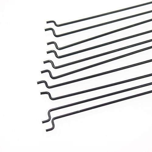 Hobbypark ?1.2mm x L180mm (7.1 inch) Steel Z Pull/Push Rods Parts for RC Airplane Plane Boat Replacement (Pack of 10)