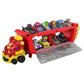 Hot Wheels RacerVerse Marvel Hulkbuster Hauler, Transport & Store Up to 10 Toy Vehicles, Detachable Cab with Flip-Up Helmet & Non-Removable Figure