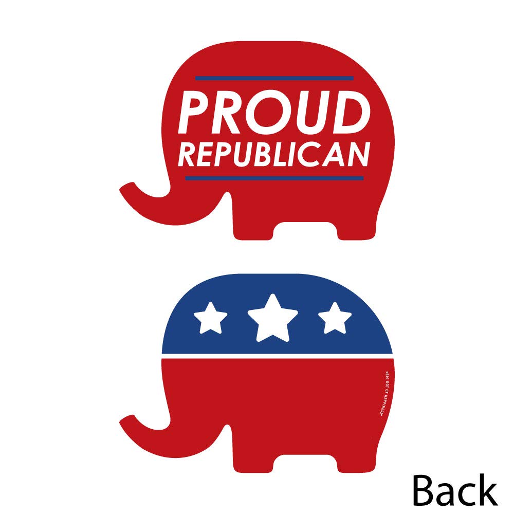 Big Dot of Happiness Republican Election - Elephant Decorations DIY Political Party Essentials - Set of 20