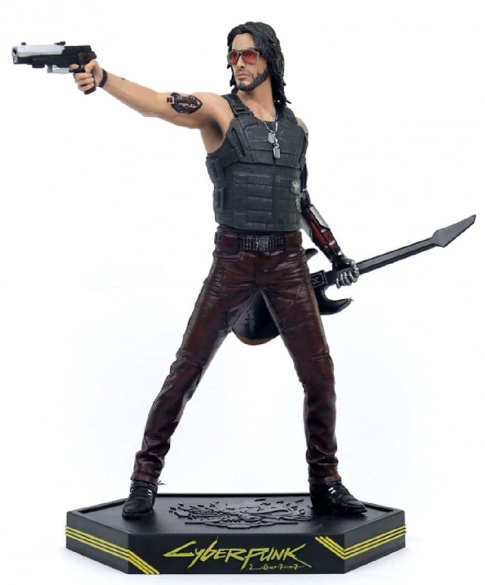 Cyberpunk 2077 Johnny Silverhand Figure, Multicolor, 9.5 inches
