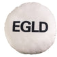 Elrond Pillow - Round Stuffed Plush Crypto Pillow by BlockCraft.Shop EGLD Plush Pillow