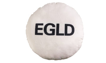 Elrond Pillow - Round Stuffed Plush Crypto Pillow by BlockCraft.Shop EGLD Plush Pillow