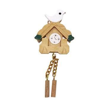 SXFSE Dollhouse Decoration Accessories,Exquisite Bird Wall Clock Miniature for 1/12 Dollhouse Living Room Decoration