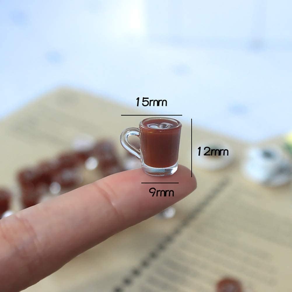 2Pcs Miniature Coffee Cups Model Dollhouse Ornament Dollhouse Decoration Mini Doll House Decor Accessories