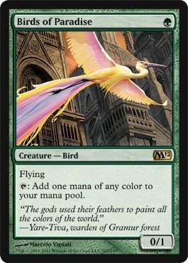 Birds of Paradise - Magic 2012 Core Set - Rare