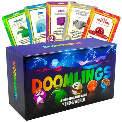 Doomlings - A Delightful Card Game for The End of The World - Best New Strategy Card Game for Adults, Kids, & Teens | 2-6 Players | Perfect