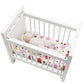White Wooden Nursery Bedroom (5pcs) 1:12 Scale Dollhouse Furniture,Non-Toxic Paint