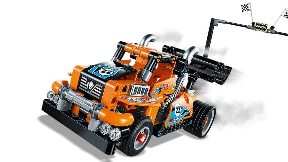 LEGO Technic Race Truck 42104 Pull-Back Model Truck Building Kit, New 2020 (227 Pieces)