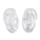 (One Pair) Soft Silicone Ear Model - Flexible Earmold Ear Displays for Acupuncture, Jewelry, Audio Music Recording, Education (Transparent)