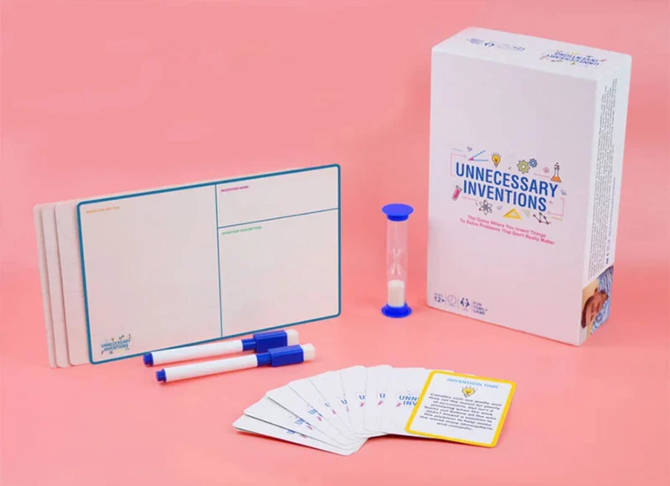 Funderdome Unnecessary Inventions - The Game Where You Invent Things to Solve Problems that Don't Really Matter, Ages 12+ for 4-8 Players
