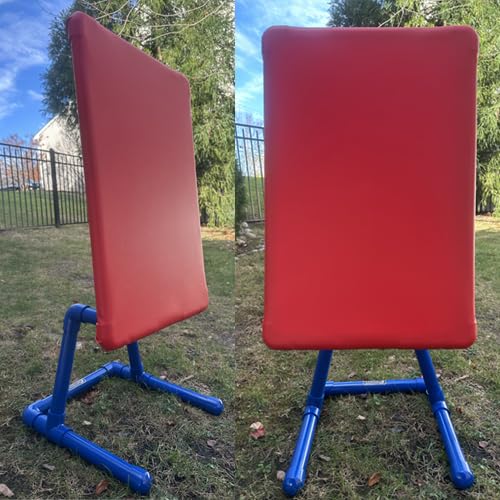EasyCall Strike Zone Target for Backyard Baseball - Adjustable & Weatherproof RED Strike Zone with a Royal Blue Base - Compatible with All Plastic