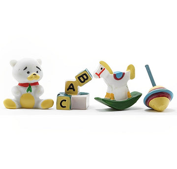 International Miniatures by Classics Dollhouse Miniature Set of 4 Hand Painted Baby Toys