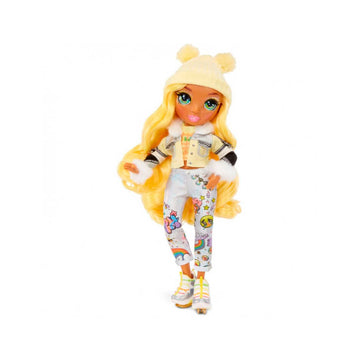 Rainbow High Winter Break Sunny Madison - Yellow Fashion Doll and Playset with 2 Designer Outfits, Pair of Skis & Accessories