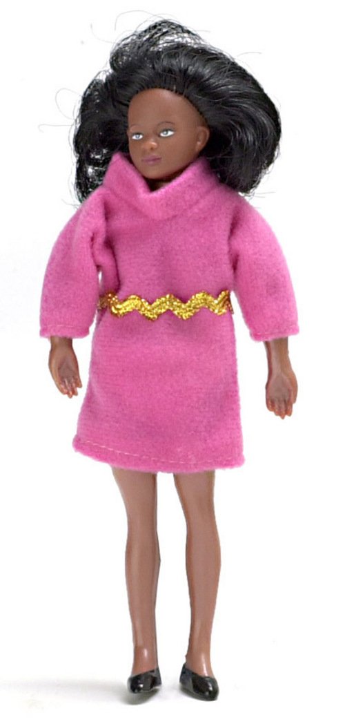 Dollhouse Miniature 1:12 Scale People Black Mother Mum Lady