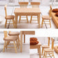 EatingBiting Decoration Dollhouse Accessories Furniture 1:12 Dollhouse Miniature Furniture Wooden Including 4 Chair and 1 Dining Table Accessories