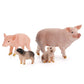 DOYIFUN 4 Pcs Realistic Farm Pig Animals Model Figure Toy Set,Barn Farm Pig Figurines Collection Playset with Farm Keepers, Preschool Science