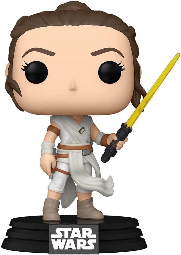Funko POP Star Wars: The Rise of Skywalker, Ep. 9 - Rey with Yellow Saber Vinyl Bobblehead,Multicolor,Standard,51482