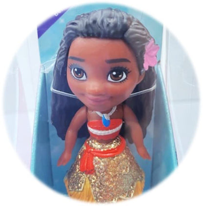 Amarina Packed in Clear Box for Gift Disney Princess Mini Poseable 3.5'' Doll Choose from All 11 Style Princess Characters (Moana)