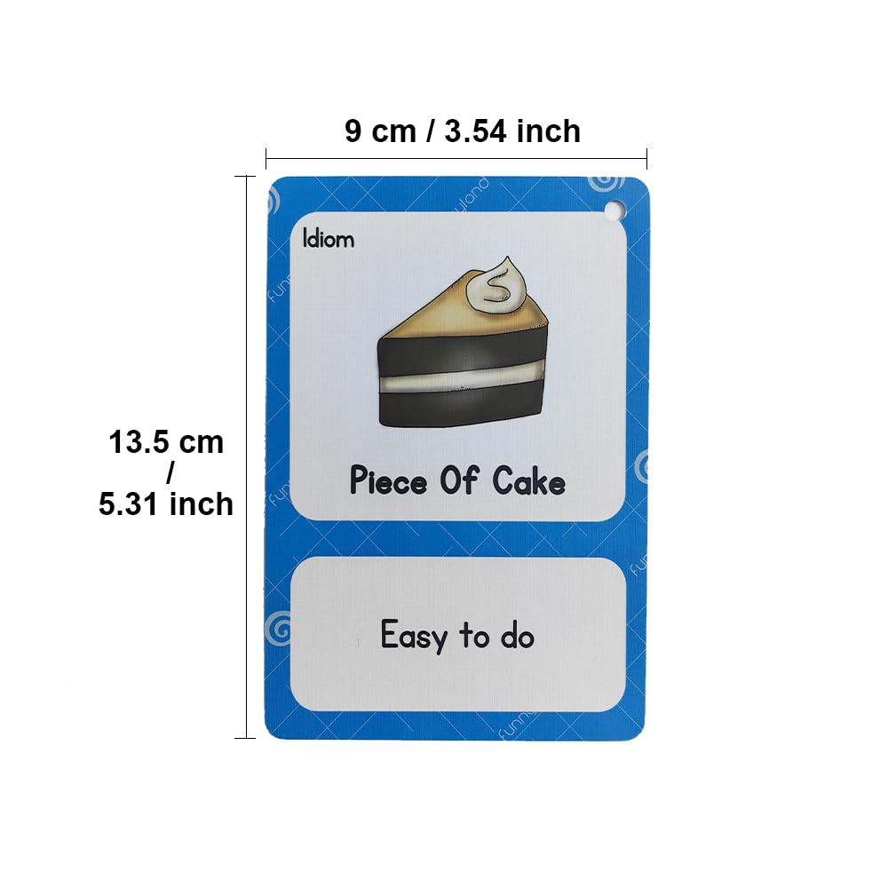 Lilias Proverb Idioms English Grammar Double-Side Learning Flash Cards - 17 Card Set for Homeschool, Preschool, Primary School, ESL, Autism