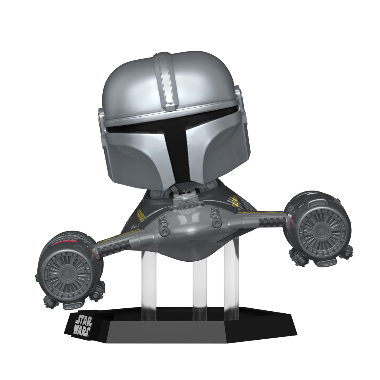 Funko POP! Rides: Star Wars: The Mandalorian - Mandalorian in N1 Starfighter - Collectable Vinyl Figure - Gift Idea - Official Merchandise - for Kids
