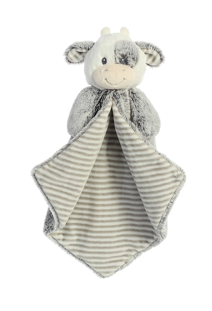 ebba Aurora® Snuggly Cuddlers Luvster™ Coby Cow Baby Stuffed Animal - A Perfect Cuddle Companion for Naps and Bedtime - for Parents, Caregivers,