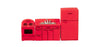 Aztec Imports, Inc. Dollhouse Miniature 1/24 Scale Red 3-Pc. 1950s Kitchen Set