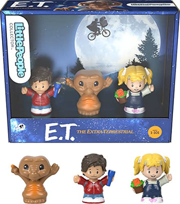 Little People Collector E.T. The Extra-Terrestrial Movie Special Edition Set for Adults & Fans, 3 Figures in Display Package