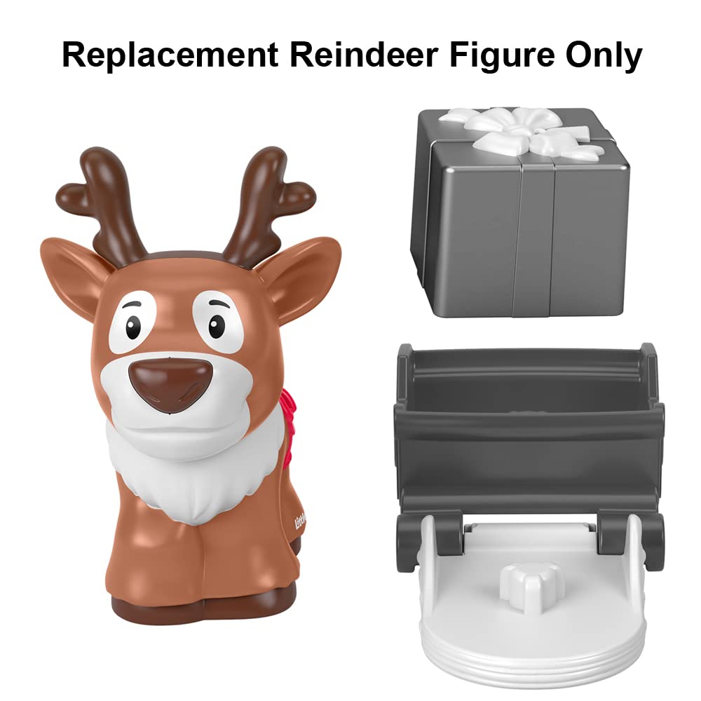 Mattel Replacement Part for Fisher-Price Little People Winter Holiday Christmas Playset - HJW19 ~ Replacement Reindeer Figure