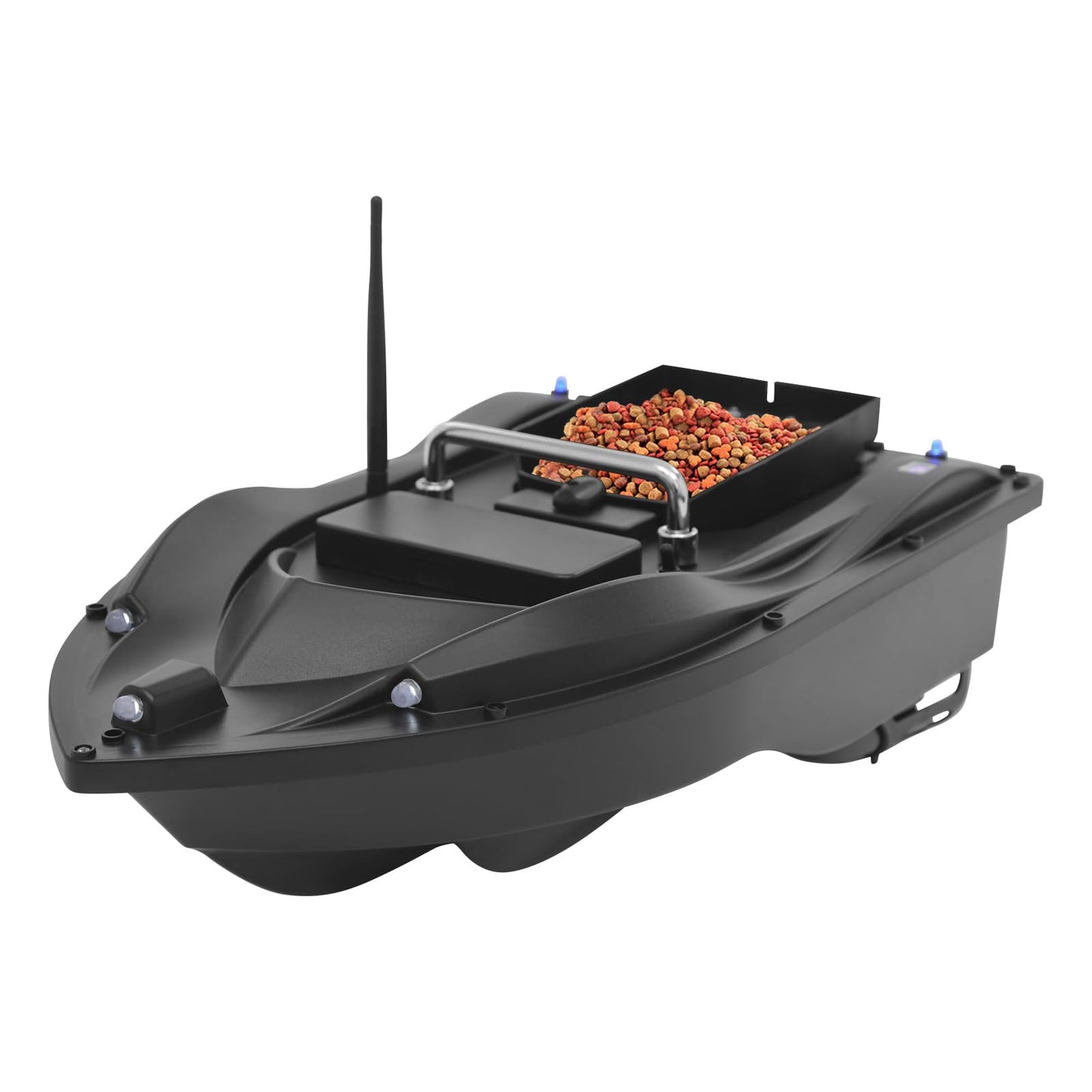 Wmpusll Bait Boat with 1 Box for Fishing, Fishing Bait Boat with 5200mAh Battery, Dual Motor, Night Lights, Hook Release & Carry Bag, 1968 FT