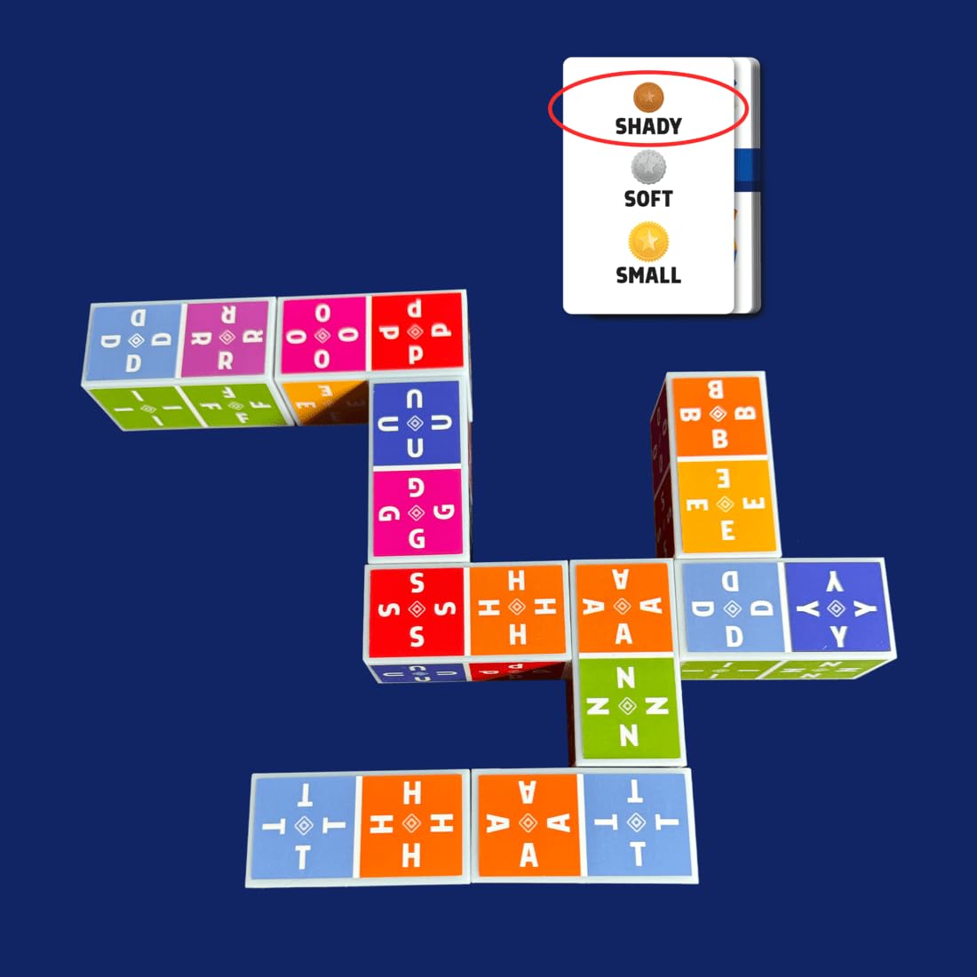 Crossico by Uzzle Games - Family Games for Children & Adults, Crossword Puzzle Word Games - A Thrilling Classic Game with a Twist, 2-4 Players,