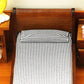 EatingBiting 1:12 Dollhouse Miniature Doll Furniture Vintage Wooden Single Bed Stripe Bedding