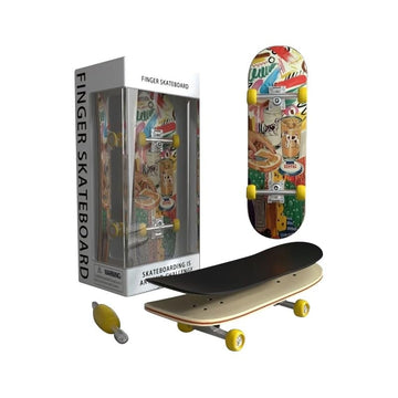 Lently Wood Fingerboards, Mini Fingerboards, 99mmL*29mmW (Big Mouth Cute Dragon) (Breakfast)
