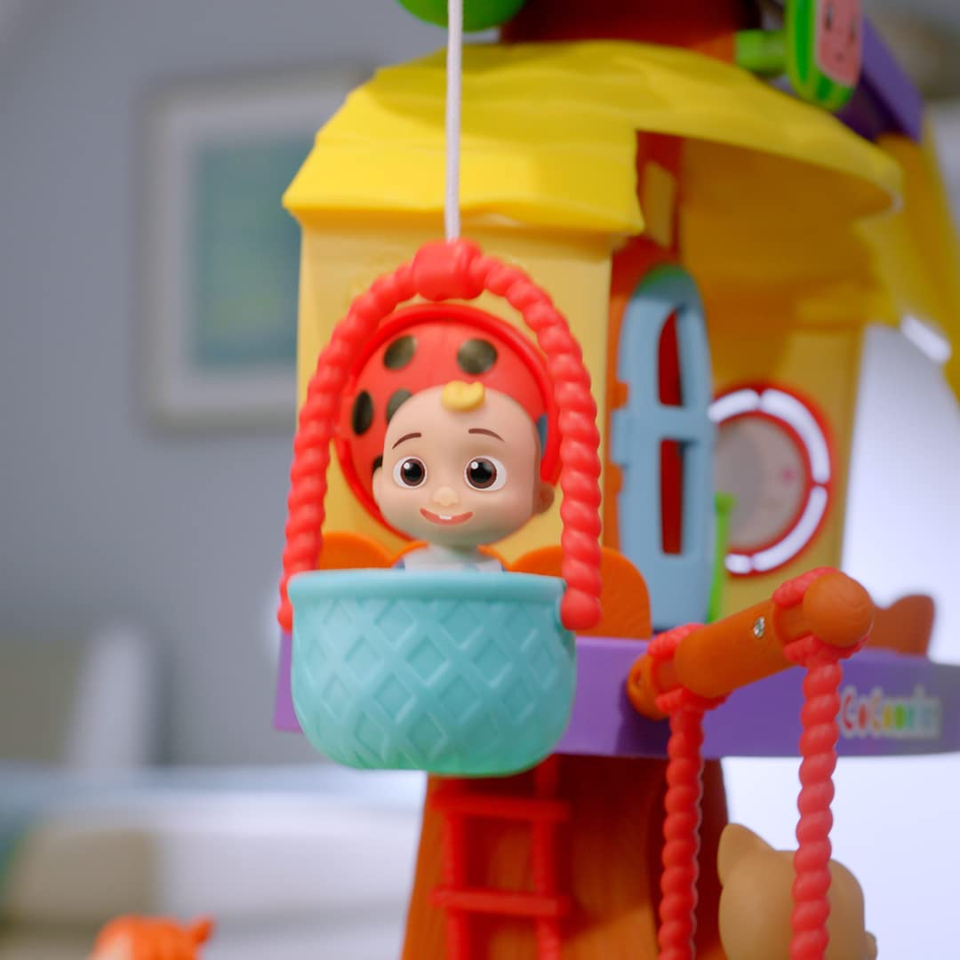 CoComelon Deluxe Clubhouse Playset - Features JJ and His Five Friends- Songs, Sounds, Phrases - Slide, Secret Tunnel, Basket Elevator, Interactive