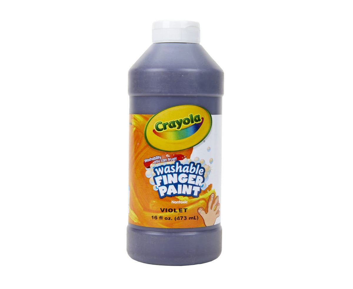 Crayola Washable Finger Paint - Purple (16 Oz), Toddler Paint for Arts & Crafts, Kids Classroom Supplies, Nontoxic & Easy To Clean