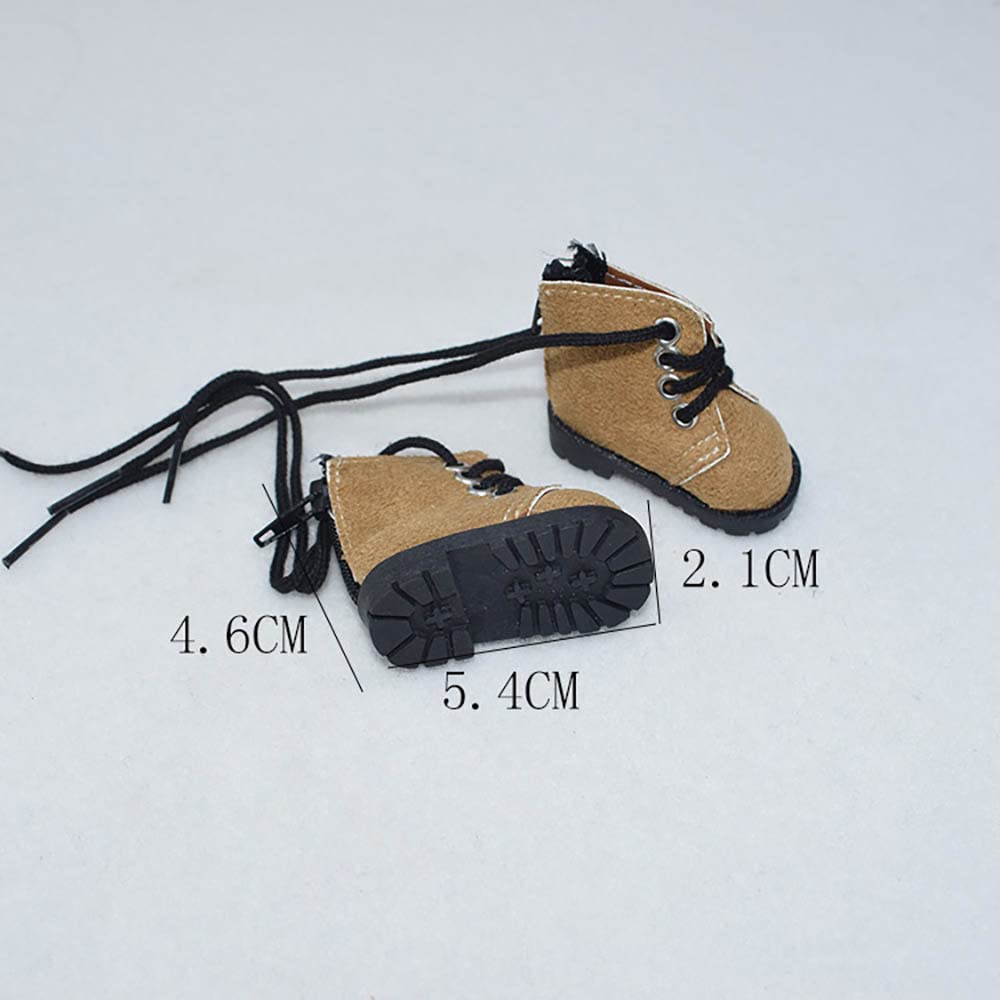 niannyyhouse 20cm Plush Doll Leather Shoes Length 5.4cm 8in Doll Accessories (White)