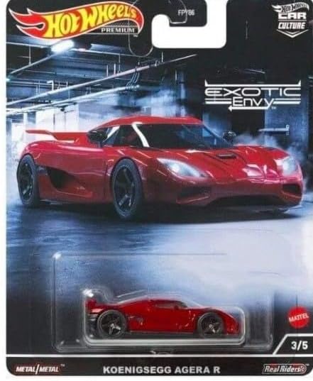 Hot Wheels Car Culture Exotic Envy Complete 5?Car Bundle - 2022 Die?Cast Supercar Collectible, 1:64 Scale, FPY86-957M, Ages 3+