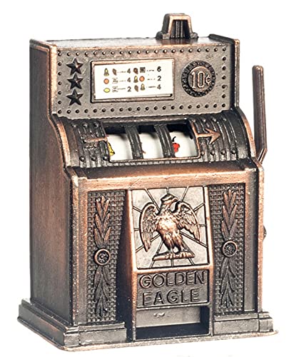 Town Square Miniatures Dolls House Miniature Pub Bar Shop Arcade Accessory Old Fashioned Slot Machine