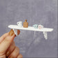 Calsgkspray Dollhouse Wall Shelf, 1:12 Scale Miniature Dollhouse Accessories, White Doll House Storage Wall Shelf for Kitchen Scene