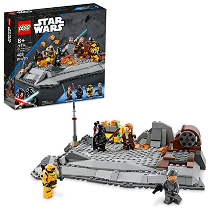 LEGO Star Wars OBI-Wan Kenobi vs. Darth Vader 75334 Building Toy Set - Features 4 Minifigures with Lightsabers for Buildable Battles, Great