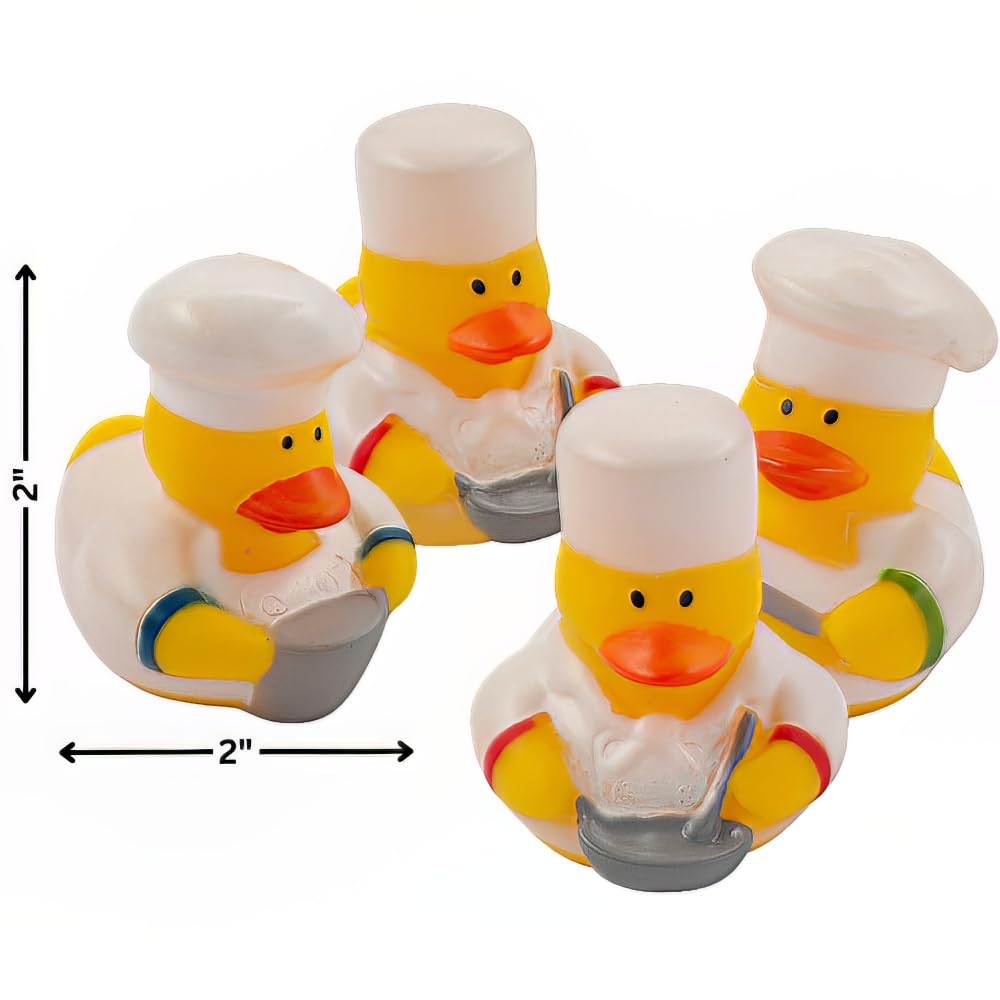 Chef Rubber Duckies : package of 12