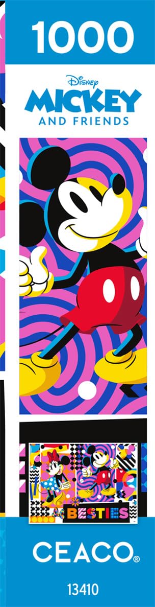 Ceaco - Disney - Collage Collection - Mickey's Bold Expressions - 1000 Piece Jigsaw Puzzle for Adults - Challenging Puzzle Perfect for Game Nights